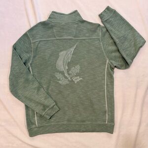 Tommy Bahama Tobago Bay Marlin Splash embroidered half-zip pullover - Like New